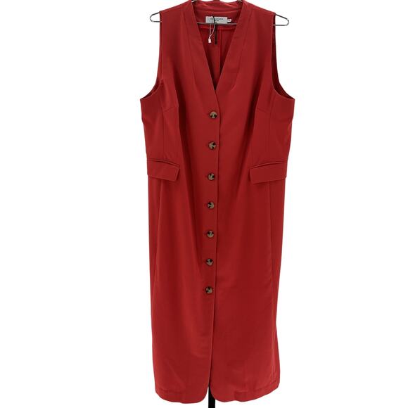 M.M.LaFleur Tailored Red Cassandra Size 18 Dress - Picture 2 of 4